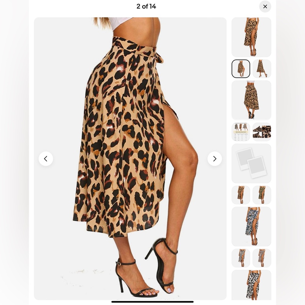 New choice boho style leopard skirt
